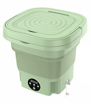 8L Portable Washing Machine Mini Washer Foldable Washer and Spin Dryer Travel UK Green