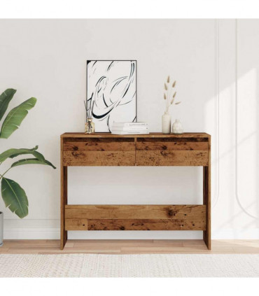 vidaXL Console Table Old Wood 100x35x76.5 cm Engineered Wood