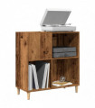 vidaXL Record Cabinet Old Wood 84.5x38x89 cm Engineered Wood
