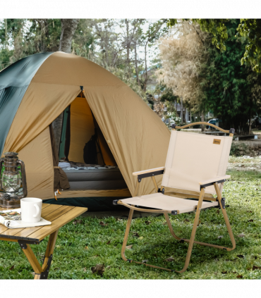 Durable Folding Camping Chair with Steel Frame - Ideal for Outdoor Events