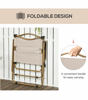 Durable Folding Camping Chair with Steel Frame - Ideal for Outdoor Events