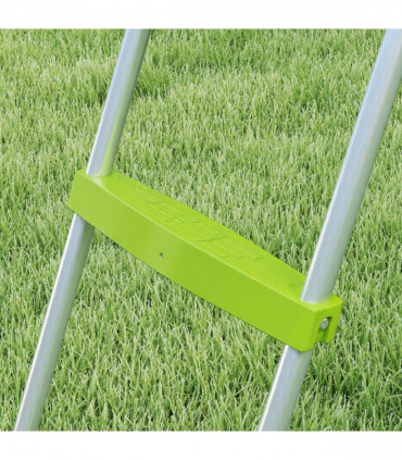 AIYAPLAY Freestanding Garden Wavy Slide for Kids with Climbing Ladder, Green
