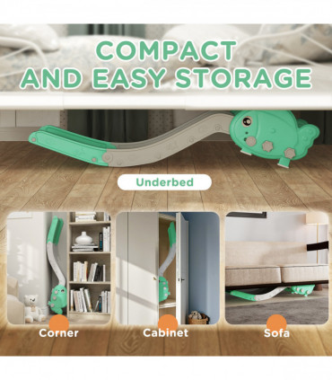 AIYAPLAY Kids Sofa Slide, Toddler Slide with 130cm Extended Length, Green