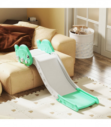 AIYAPLAY Kids Sofa Slide, Toddler Slide with 130cm Extended Length, Green
