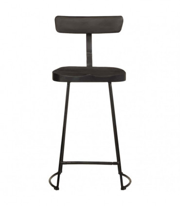 vidaXL Bar Stools 2 pcs Black 49x43x88 cm Solid Wood Mango