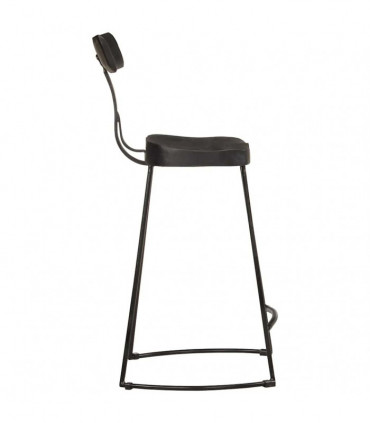 vidaXL Bar Stools 2 pcs Black 49x43x88 cm Solid Wood Mango