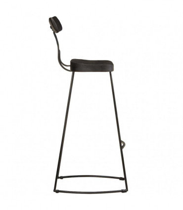 vidaXL Bar Stools 2 pcs Black 49x43x103 cm Solid Wood Mango