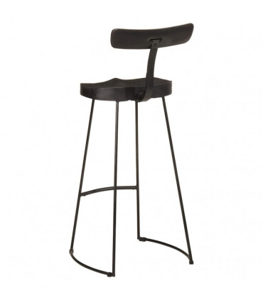 vidaXL Bar Stools 2 pcs Black 49x43x103 cm Solid Wood Mango