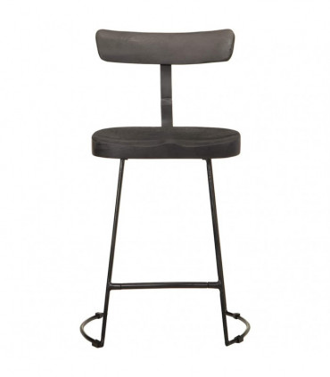 vidaXL Bar Stools 2 pcs Black 49x43x79 cm Solid Wood Mango
