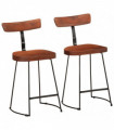 vidaXL Bar Stools 2 pcs 49x43x79 cm Solid Wood Mango