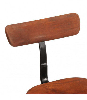 vidaXL Bar Stools 2 pcs 49x43x79 cm Solid Wood Mango