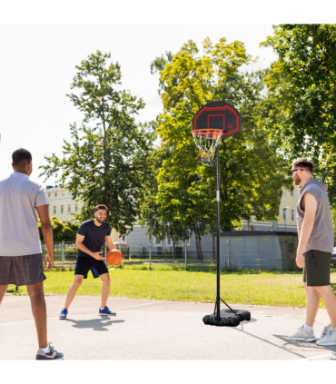 Adjustable Basketball Hoop Stand w/ Wheels, Stable Base HOMCOM