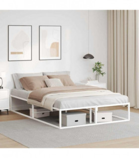 vidaXL Bed Frame without Mattress White 140x200 cm Metal