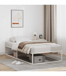 vidaXL Bed Frame without Mattress White 90x200 cm Metal