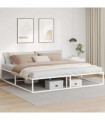 vidaXL Bed Frame without Mattress White 200x200 cm Metal