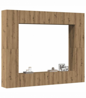 vidaXL Wall Mounted TV cabinets 8 pcs Artisan Oak Engineered Wood