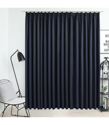 Blackout Curtain with Hooks Anthracite 290x245 cm