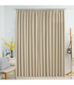 Blackout Curtain with Hooks Beige 290x245 cm