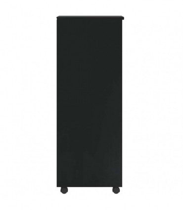 vidaXL Rolling Cabinet with Drawers MOSS Black Solid Wood Pine