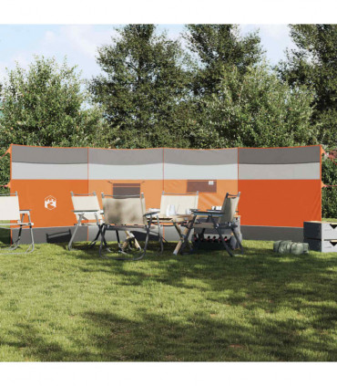 vidaXL Camping Windbreak Grey and Orange 510x153 cm Waterproof