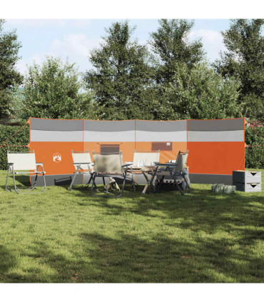 vidaXL Camping Windbreak Grey and Orange 510x153 cm Waterproof
