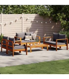 vidaXL 5 Piece Garden Sofa Set with Cushions Solid Wood Acacia