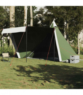 vidaXL Family Tent Tipi 6-Person Green Waterproof