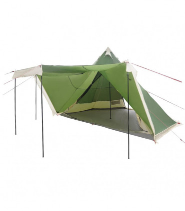 vidaXL Family Tent Tipi 6-Person Green Waterproof