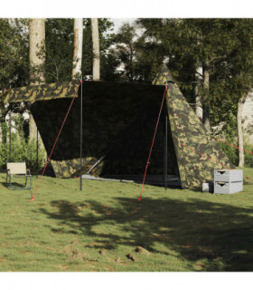 vidaXL Family Tent Tipi 6-Person Camouflage Waterproof