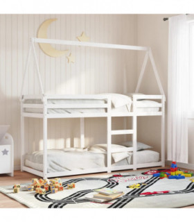vidaXL Bunk Bed without Mattress White 90x200 cm Solid Wood Pine