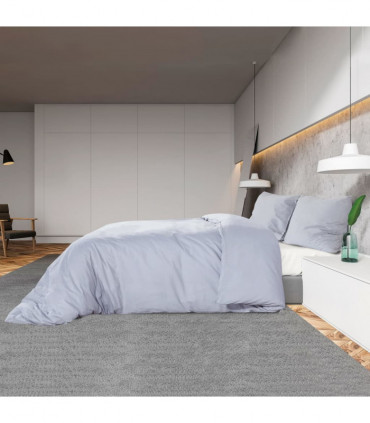 Duvet Cover Set Grey 135x200 cm Cotton
