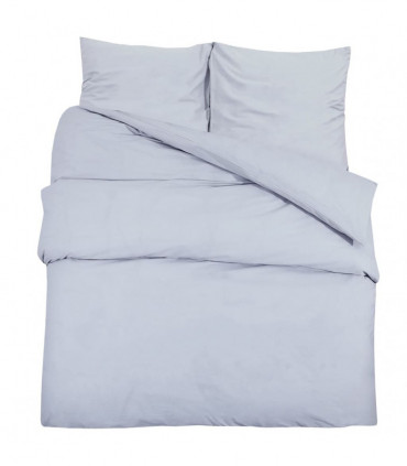 Duvet Cover Set Grey 220x240 cm Cotton