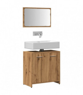 vidaXL Bathroom Cabinet with Mirror Artisan Oak Engineered Wood