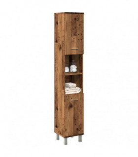 vidaXL Bathroom Cabinet Old Wood 30x30x179 cm Engineered Wood