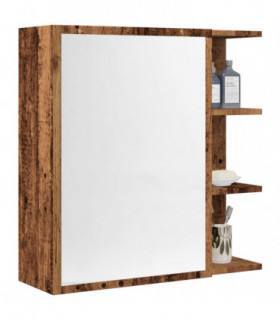 vidaXL Bathroom Mirror Cabinet Old Wood 62.5x20.5x64 cm Engineered Wood