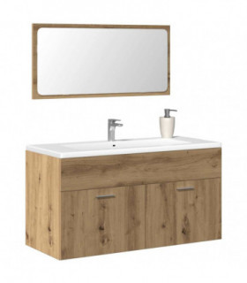 vidaXL Bathroom Cabinet with Mirror Artisan Oak Engineered Wood