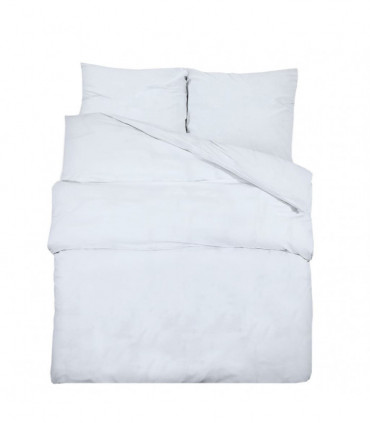 Duvet Cover Set White 155x220 cm Cotton