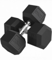 HOMCOM 40KG Rubber Hex Dumbbell Portable Hand Weights Home Gym