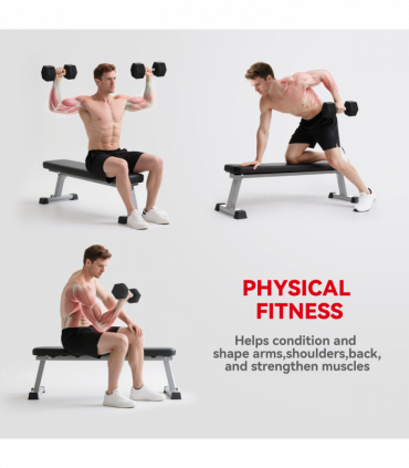 HOMCOM 40KG Rubber Hex Dumbbell Portable Hand Weights Home Gym