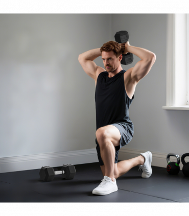 HOMCOM 40KG Rubber Hex Dumbbell Portable Hand Weights Home Gym