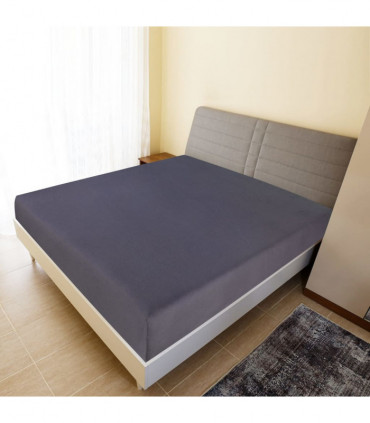 Jersey Fitted Sheet Anthracite 90x200 cm Cotton