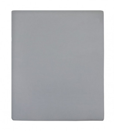 Jersey Fitted Sheet Grey 90x200 cm Cotton