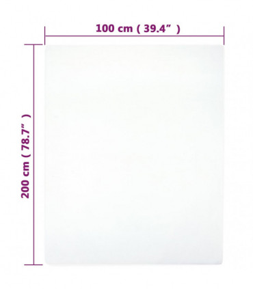 Jersey Fitted Sheet White 100x200 cm Cotton