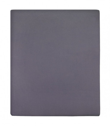 Jersey Fitted Sheets 2 pcs Anthracite 180x200 cm Cotton