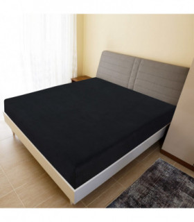 Jersey Fitted Sheets 2 pcs Black 160x200 cm Cotton