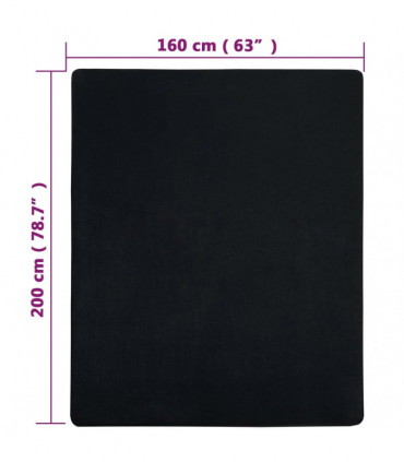 Jersey Fitted Sheets 2 pcs Black 160x200 cm Cotton