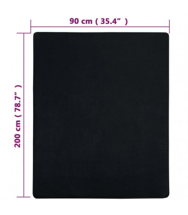 Jersey Fitted Sheets 2 pcs Black 90x200 cm Cotton