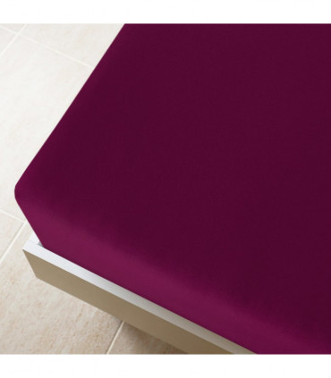 Jersey Fitted Sheets 2 pcs Bordeaux 160x200 cm Cotton