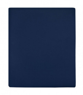 Jersey Fitted Sheets 2 pcs Navy Blue 90x200 cm Cotton