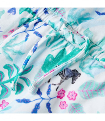 Kids' Dress Ecru and Dark Mint 104